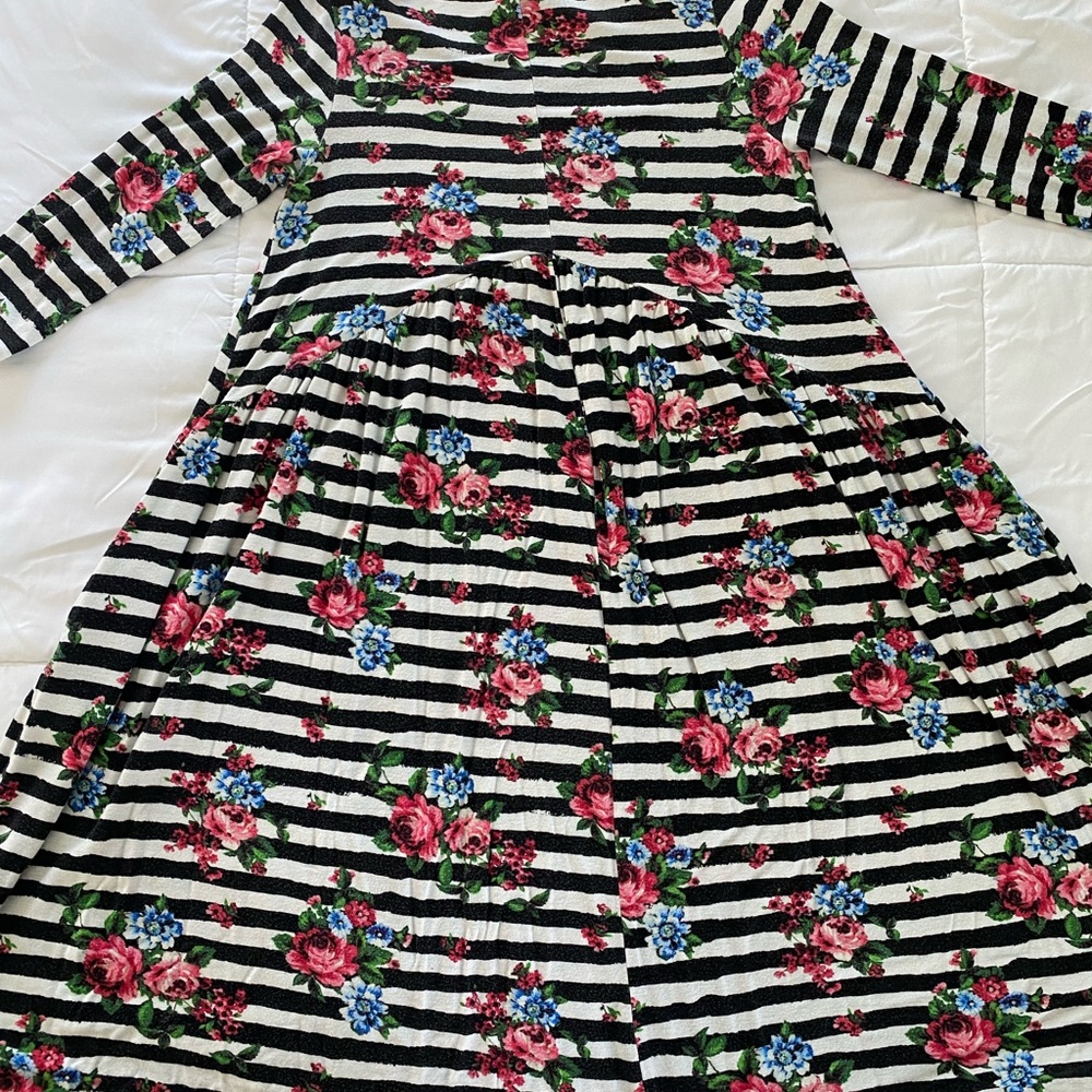 Agnes & Dora floral striped dress size small